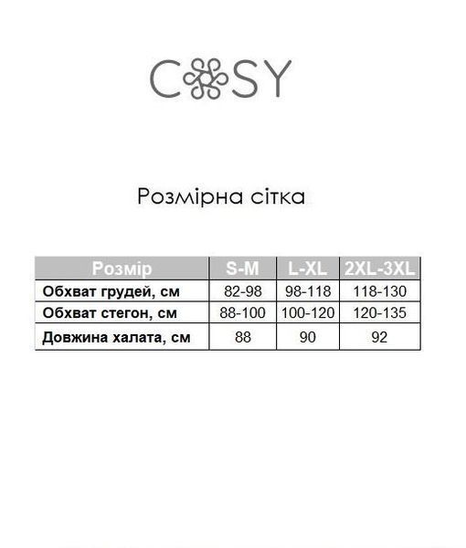 Жіночий халат COSY з полірованого штапелю "Aura", квіти S S31XL фото