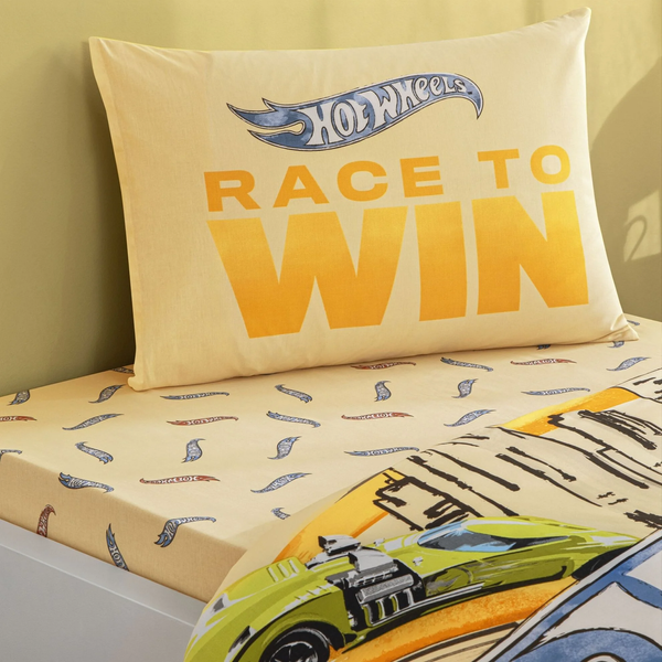 Подростковое постельное белье TAC Disney полуторный ранфорс Hot Wheels Winner 41171-К фото