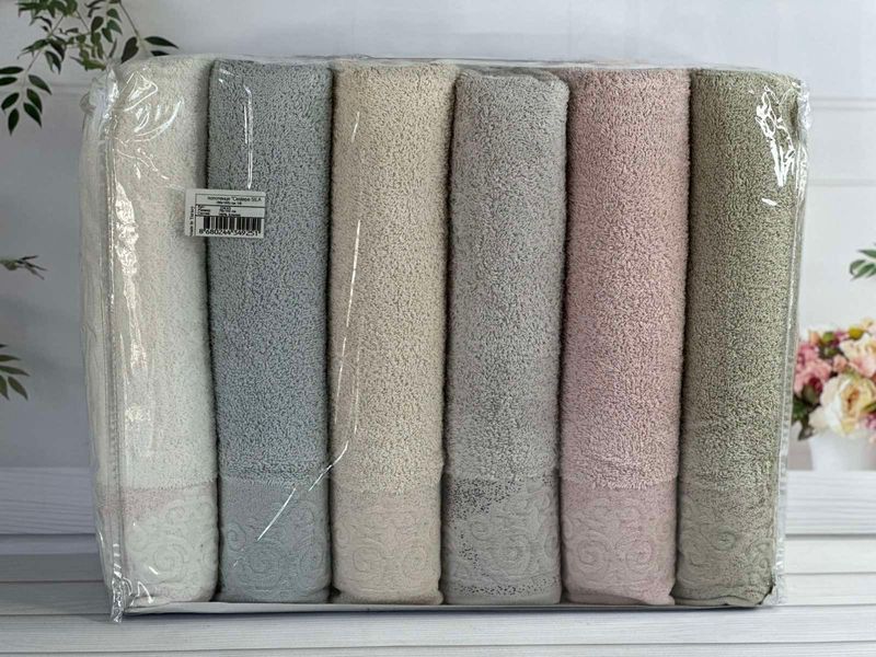 Набір махрових рушників Cestepe MicroCotton Premium Sila 50х90 см лицеві 6 шт 6183 фото
