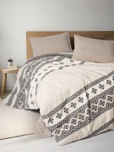 Фланелевое постельное белье Cotton Box Flanel Anita Karamel евро 10056671 фото