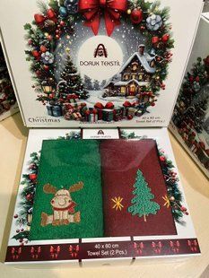 Подарунковий набір новорічних рушників 40х60 см 2шт. Merry Christmas Set 3 1002233 фото