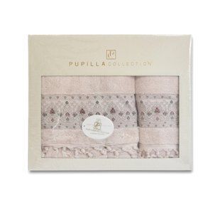 Подарочный набор махровых полотенец Pupilla Sidney Pudra 100% Хлопок 30541-Pudra фото