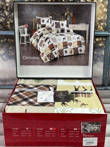 Фланелевое постельное белье Belizza Flanel CHRISMAS 5303 фото