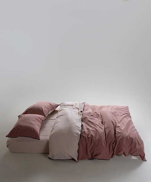 Постільна білизна Limasso Stonewashed Essualte розмір євро Pristine &ndash; Old Rose 40970-К фото