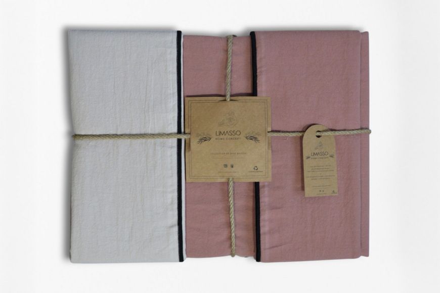 Постільна білизна Limasso Stonewashed Essualte розмір євро Pristine &ndash; Old Rose 40970-К фото
