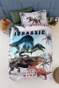 Постільна білизна First Choice Exclusive Digital Ранфорс 3D полуторний Jurassic 21633-К фото