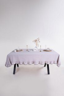 Скатертина з вареної бавовни Limasso Exclusive Esualte 160&times;220 см. Opal Grey 33228-К фото