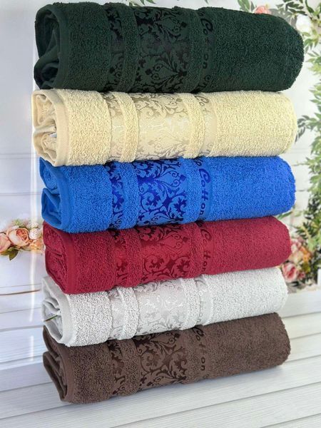Набор махровых полотенец Cestepe MicroCotton Premium Hayal 50х90 см лицевые 6 шт. 6190 фото