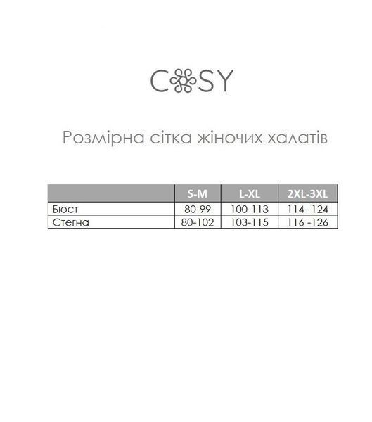 Жіночий халат кімоно довгий COSY Duna із фактурного мусліну, блакитний S/M M92W фото