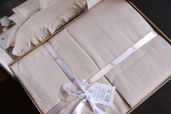Постельное белье First Choice Jacquard Satin евро Stesha Beige 21139-К фото