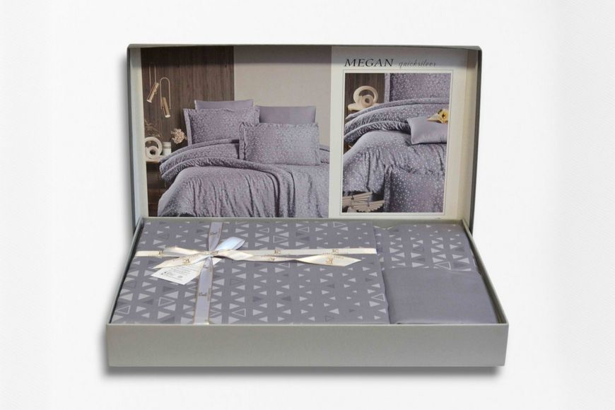 Постільна білизна First Choice Cotton Satin євро Megan Quicksilver 41054-К фото