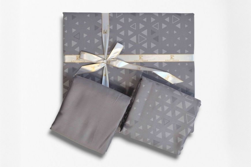 Постільна білизна First Choice Cotton Satin євро Megan Quicksilver 41054-К фото