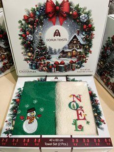 Подарунковий набір новорічних рушників 40х60 см 2шт. Merry Christmas Set 4 1002234 фото