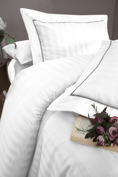 Постільна білизна First Choice Deluxe Satin євро Novel Line White 21185-1-К фото