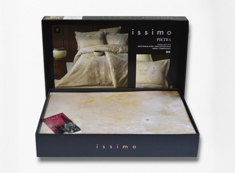 Комплект постельного белья Issimo Digital Satin Pietra евро 41643-К фото