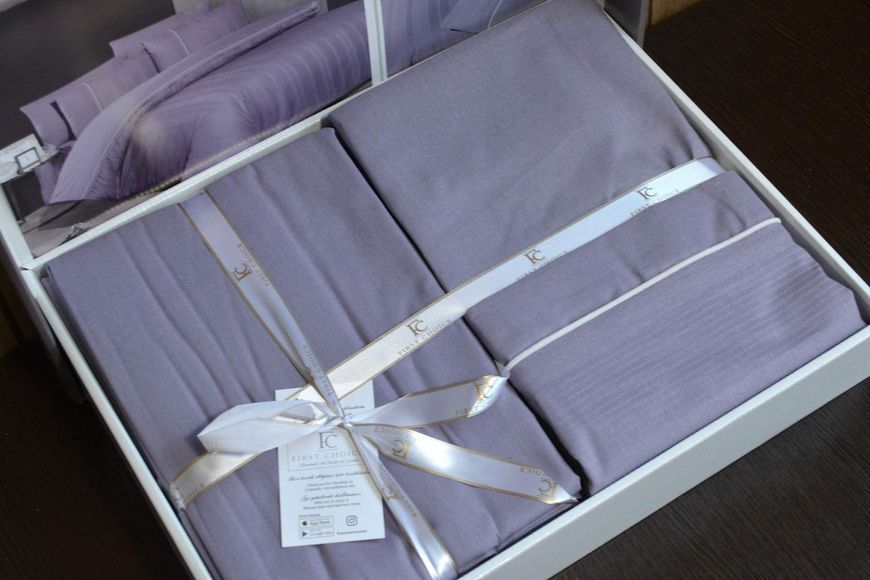 Постельное белье евро First Choice Ranforce Deluxe Fredan Lavender 15057-К фото