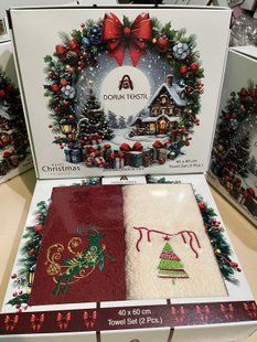 Подарунковий набір новорічних рушників 40х60 см 2шт. Merry Christmas Set 5 1002235 фото