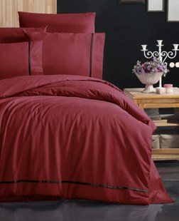 Постільна білизна євро First Choice Ranforce Deluxe Alisa Red 21108-К фото