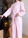 Велюровий довгий жіночий халат, Pink S/M V0102 фото 3