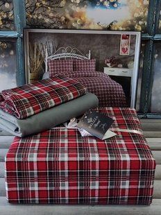 Фланелева постільна білизна Belizza Flanel CLASSICAL RED 5299 фото