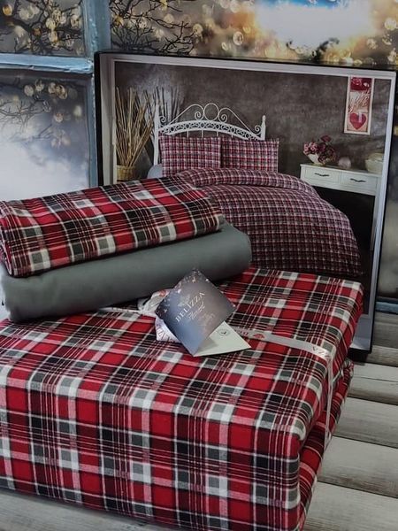 Фланелева постільна білизна Belizza Flanel CLASSICAL RED 5299 фото