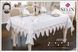 Льняная скатерть с ранером Selin Zeynep Set 160&times;300+12 салфеток кремовая 33176-К фото 1