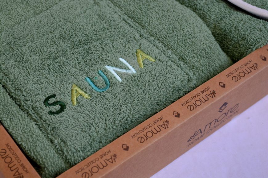 Мужской набор для сауны Amore Sauna зеленый 37036-i фото