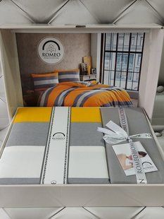 Постільна білизна з ранфорсу Євро розмір Romeo Home 4266 фото