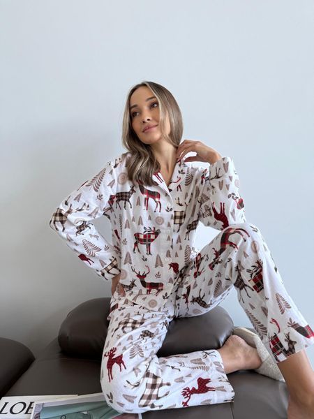 Домашня жіноча піжама COSY "Норді"(сорочка+штани) New S NFW0409 фото