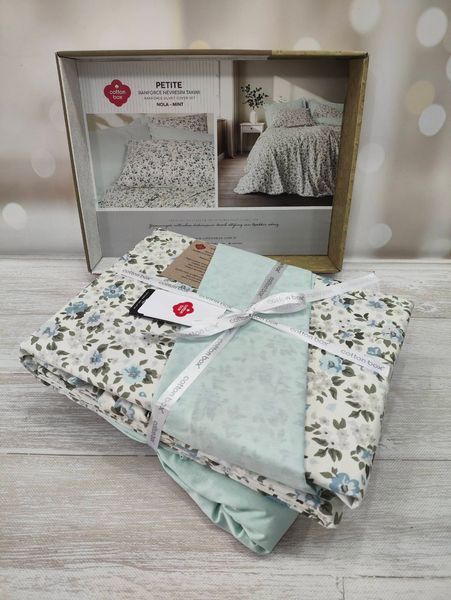 Постільна білизна Cotton Box Petite Nola Mint ранфорс євро 1012883 фото