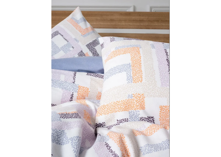 Фланелева постільна білизна Cotton Box Flanel Hayden Lila євро 1005661 фото