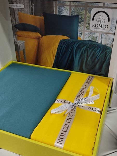 Постільна білизна з ранфорсу Євро розмір Romeo Home 4268 фото