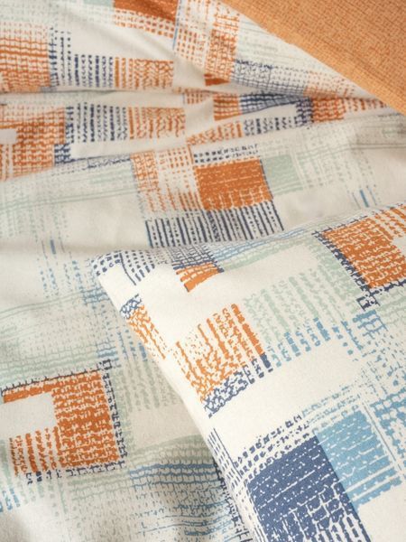 Фланелева постільна білизна Cotton Box Flanel Rina Kiremit євро 1005662 фото