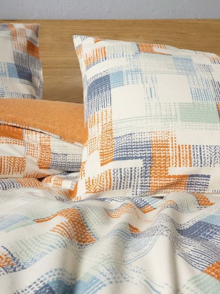Фланелева постільна білизна Cotton Box Flanel Rina Kiremit євро 1005662 фото