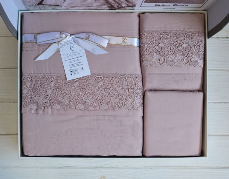 Постільна білизна First Choice V.I.P Satin Moonlight євро Buhara Powder 21602-К фото