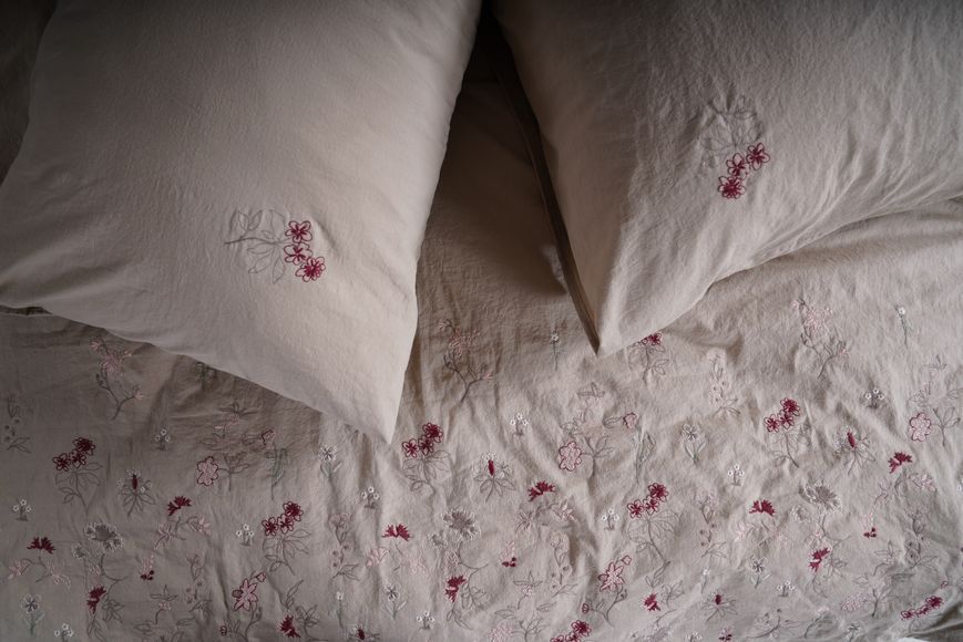 Постільна білизна Limasso Stonewashed Ranforse євро Garden de Fleur Oxford Tan 41636-К фото