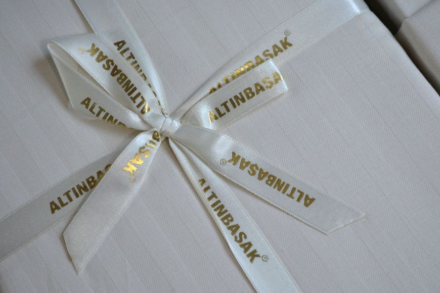 Постільна білизна Altinbasak Poplin Infinity Ivory євро 40461-К фото