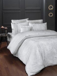 Постільна білизна First Choice V.I.P Satin Moonlight євро Buhara White 1937-23-К фото