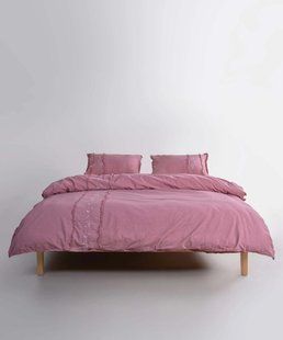 Постільна білизна Limasso Stonewashed Ranforse євро Lucyna Old Rose 41646-К фото