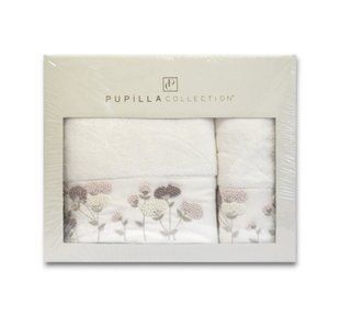 Подарочный набор махровых полотенец Pupilla Talia Krem 100% Хлопок 30536-Krem фото
