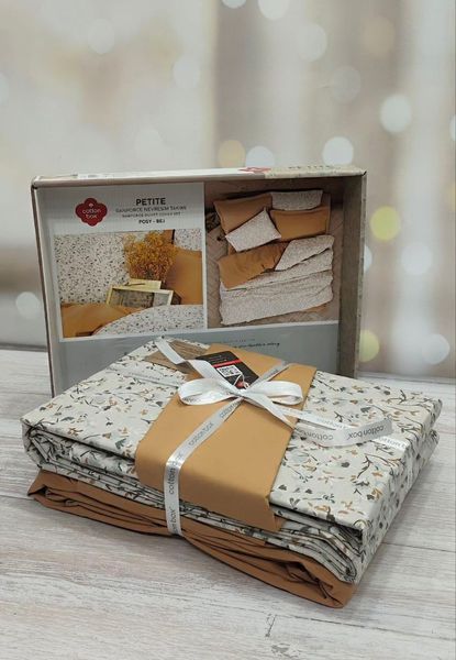Постельное белье Cotton Box Petite Posy Bej ранфорс евро 1002880 фото