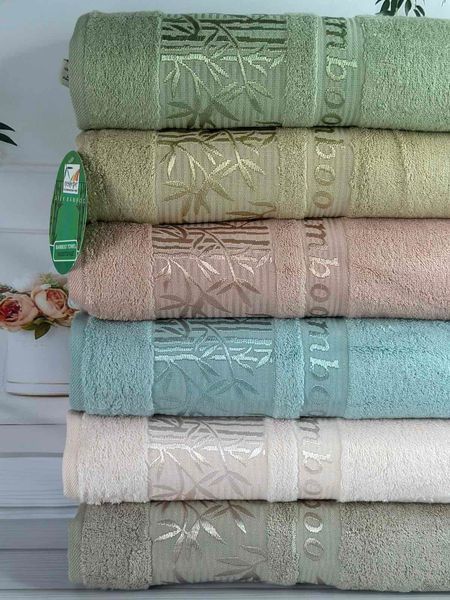 Набір бамбукових рушників Cestepe Bambuk Zumrudy 50х90 см лицеві 6 шт 6169 фото