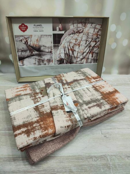 Фланелева постільна білизна Cotton Box Flanel Farida Kahve євро 1005663 фото