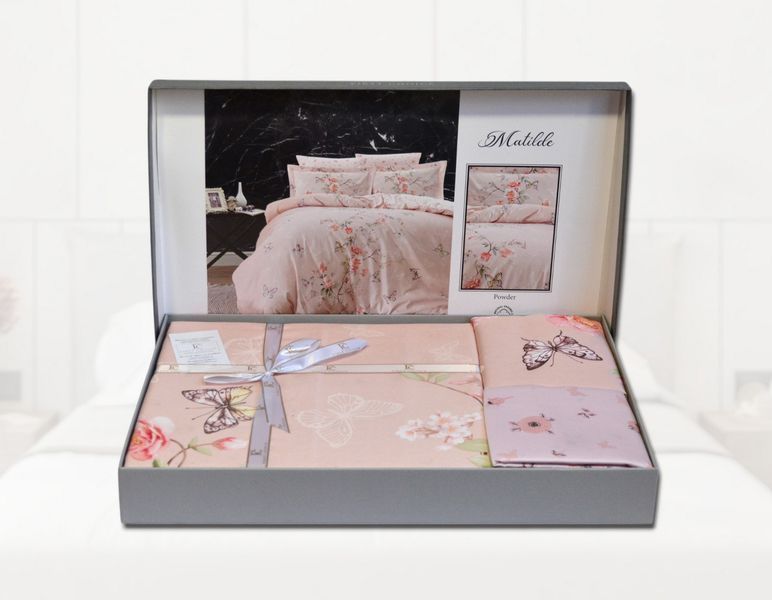 Постельное белье First Choice Cotton Satin евро Matilde Powder 40723-К фото