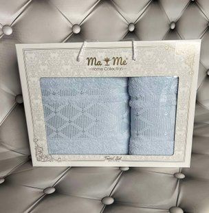 Подарунковий набір рушників Mame Rombik blue 49252 фото