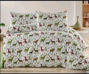 Фланелева постільна білизна Romeo Home євро 5656 фото