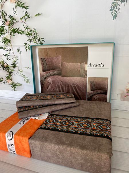 Постільна білизна з ранфорсу Romeo Home Arcadia євро 10023 фото