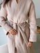 Женский вафельный халат COSY длинный, бежевый M 1222XL фото 2