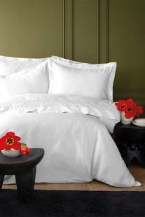 Комплект постільної білизни Issimo Embroidered Satin Clare євро 41004-К фото
