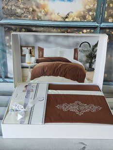 Постільна білизна з ранфорсу Євро розмір Romeo Home 10612 фото